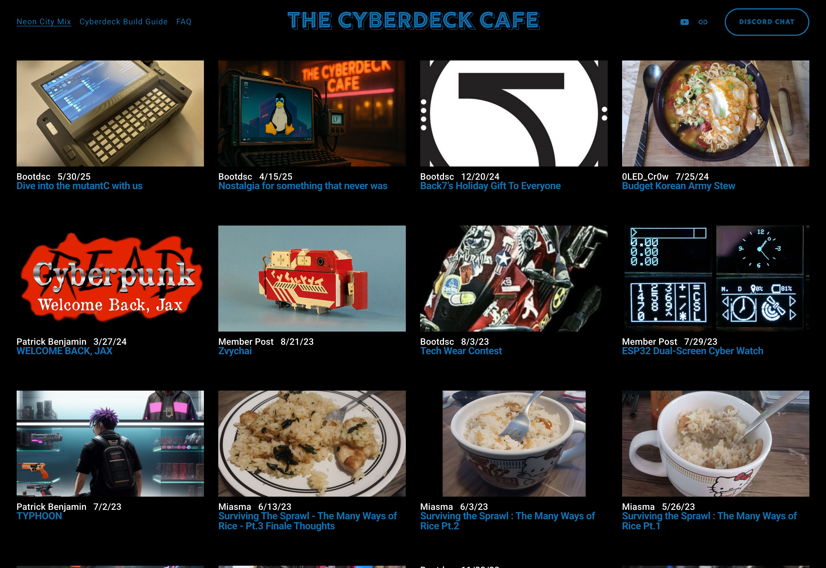 The Cyberdeck Cafe gallery grid